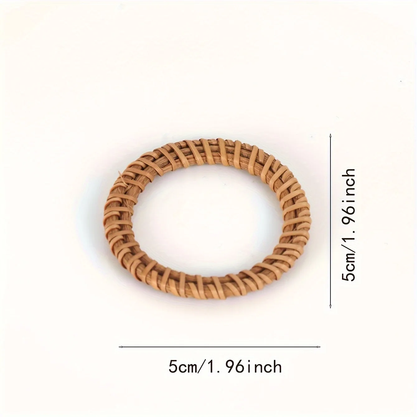 3pcs Bohemian style rattan woven napkin ring - country style woven desktop napkin holder, suitable for home, wedding, party deco