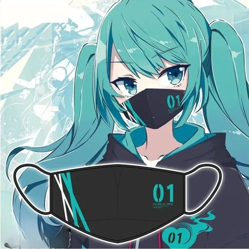 Hatsune Miku animation peripheral two-dimensional masks holiday party cosplay props personalized props dust-proof decoration