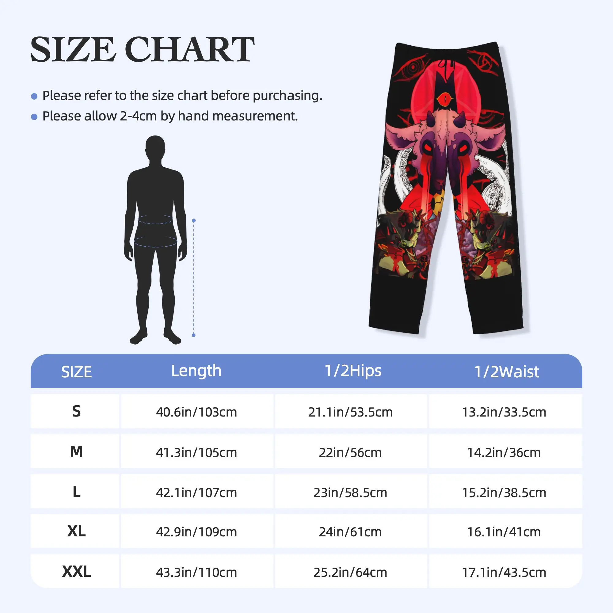 Custom Cult Of The Lamb Pajama Pants Sleepwear for Men Elastic Waistband Video Game Sleep Lounge Bottoms with Pockets view 5