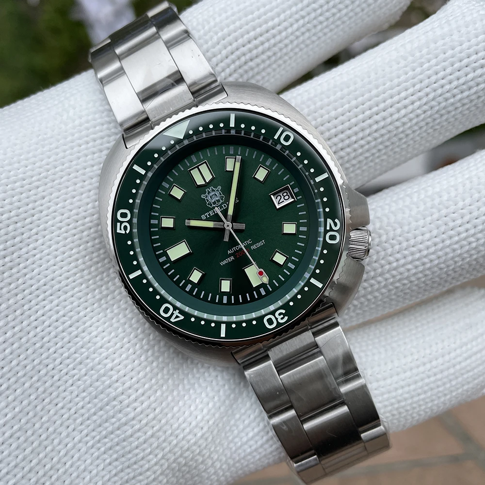 Steeldive Brand SD1970 Tuna Dive Watch 200m Waterproof Sapphire Crystal NH35 Automatic Mechanical Stainless Steel Men's Watch