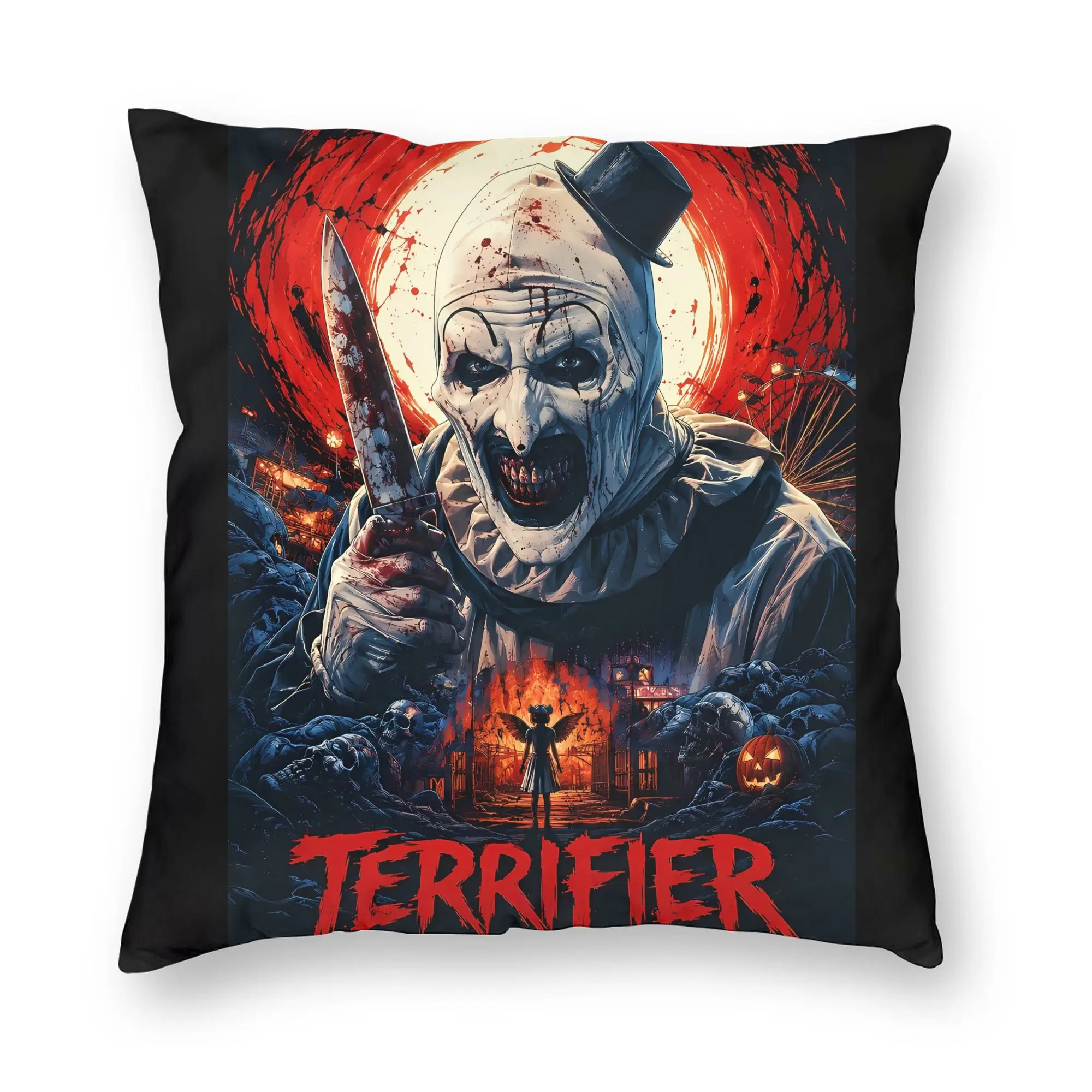 Pillow Cover Terrifier Movie  Cute Funny Pillow Case For Chair Sofa Home Decor Pillowcases