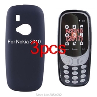 3pcs black guard on for nokia 3310 case matte tpu gel skin for nokia 3310 2017 2.4-inch dual sim phone protective silicone cover