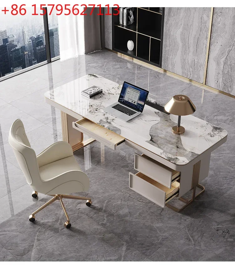 

Легкий роскошный компьютерный стол для небольшой квартиры, спальни, кабинета, современный итальянский минималистичный письменный стол