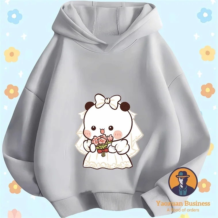 2025 nova chegada yier meninas meninos crianças moletom com capuz bonito impresso dos desenhos animados à prova de vento quente outono inverno elegante