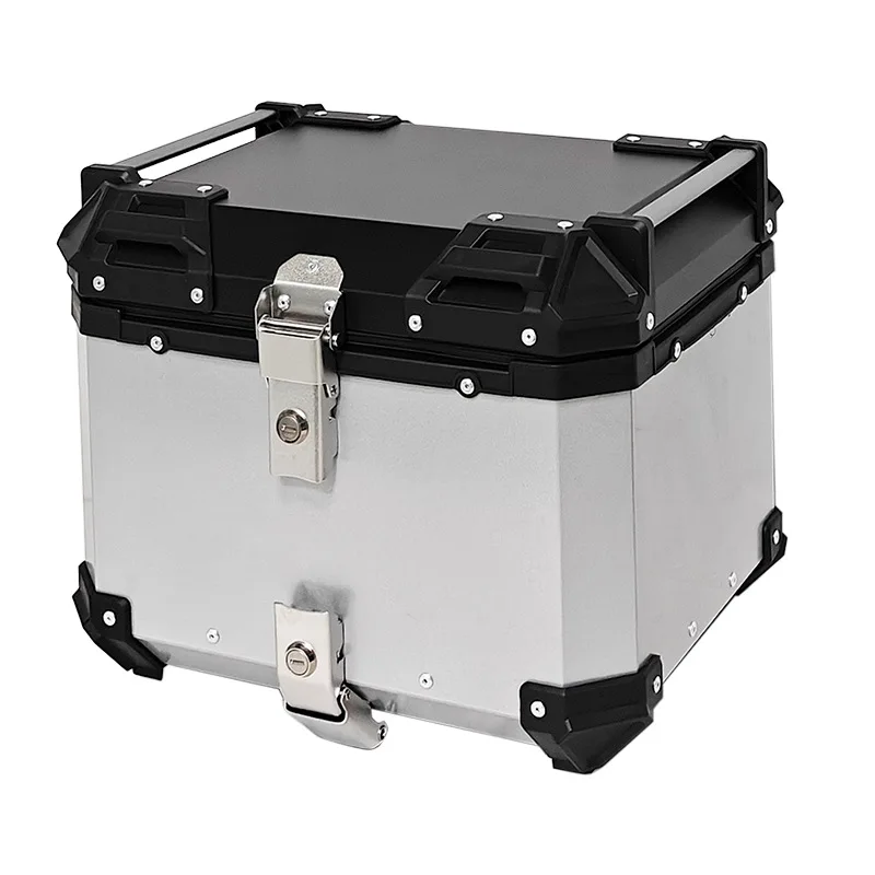 25L General Motorcycle Helmet Box Top Tail Rear Luggage Storage Aluminum Alloy Trunk Planar Motorcycle Trunk Tailstock