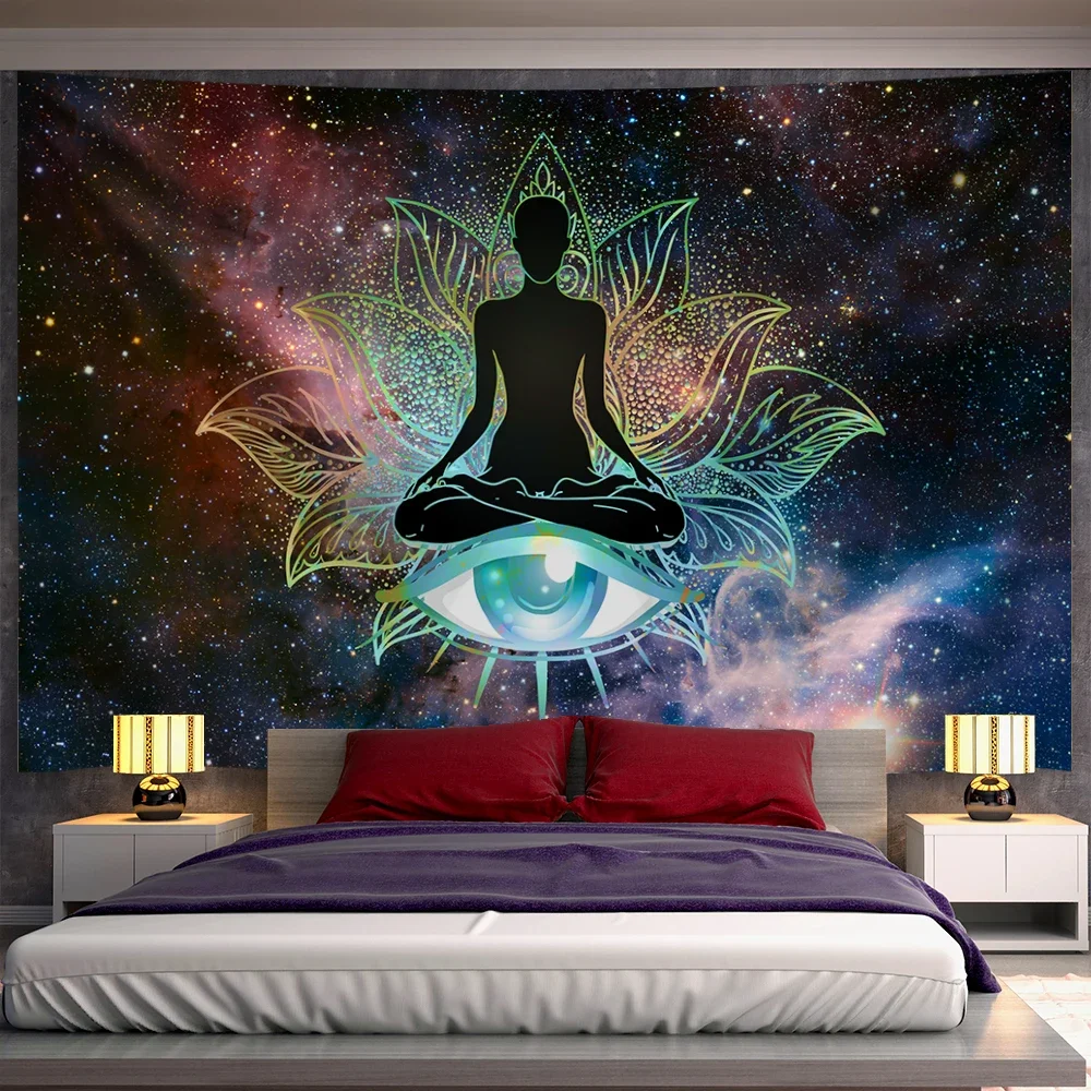 Ogen Zeven Chakra'S Wandtapijten Opknoping abstracto Hippie Fantasie Hekserij Woonkamer Esthetiek decoración del hogar