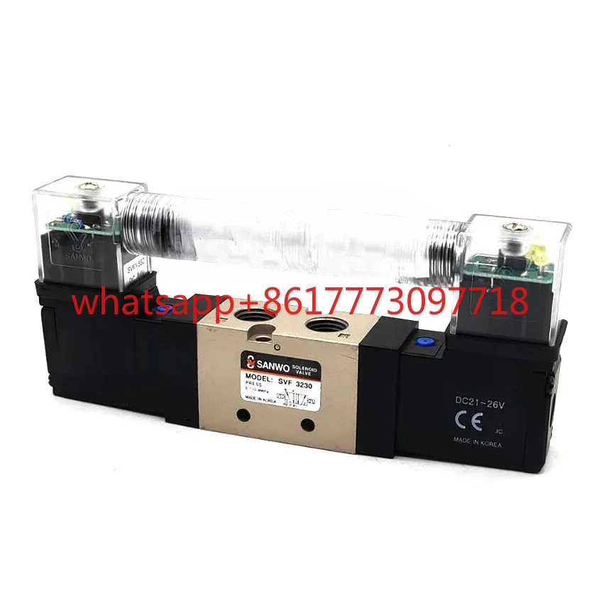 

Корейский электромагнитный клапан SVF3230-5G-02/4D/5DZ, двухпозиционный пятиходовой пневматический регулирующий клапан, 24В