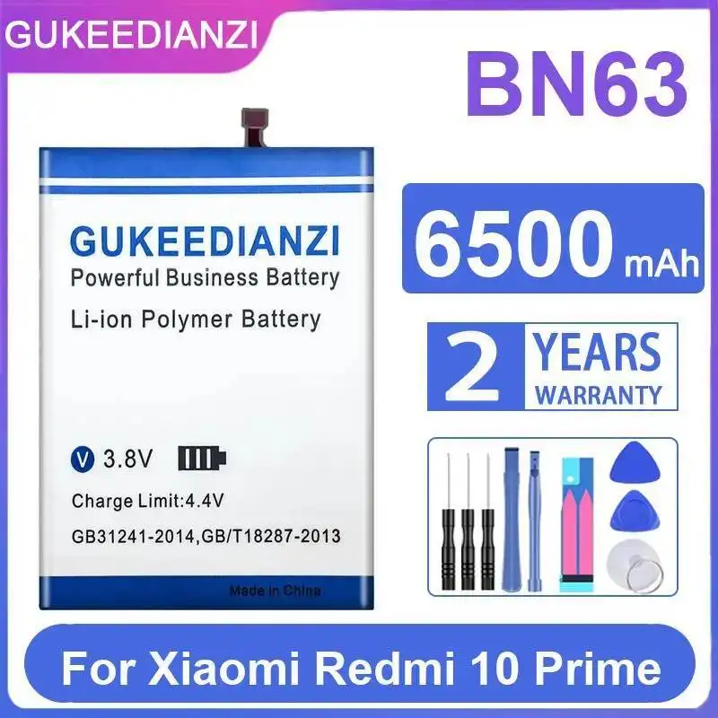 

BN63 Mobile Phone Battery Fast Charging 6500Mah For Xiaomi Redmi 10 Prime