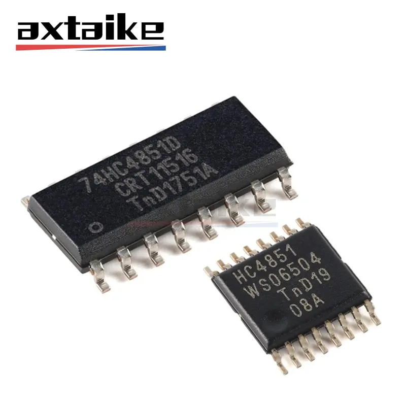 

10PCS 74HC4851D SN74HC4851DR HC4851 74HC4851PW-Q100 TSSOP-16 SOP-16 8-channel Analog Multiplexer Demultiplexer With IC SMD Chip