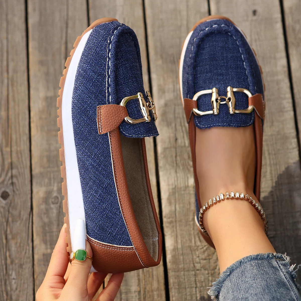 

Новинка весны 2024, женские кроссовки, удобные женские туфли без шнуровки на плоской подошве, модные кроссовки с круглым носком, женская повседневная обувь с низким берцем