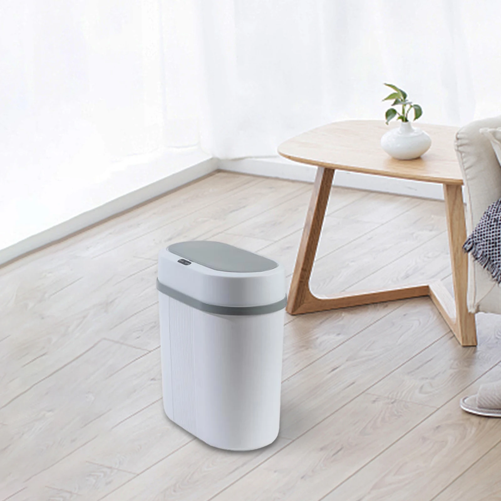 Automatic Motion Sensor Trash Can with Lid 12L Waste Bin Office Electric Touchless Garbage Bin for Home Bedroom Bathroom Office