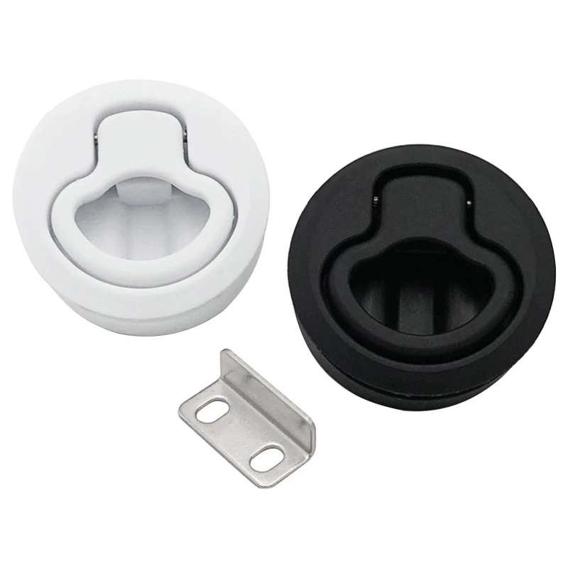 Locking Flush Pull Slam for Latch Portable 2 Holes Handled Embedded Access Doors for Hatch Lift Hardware for Marine Boat