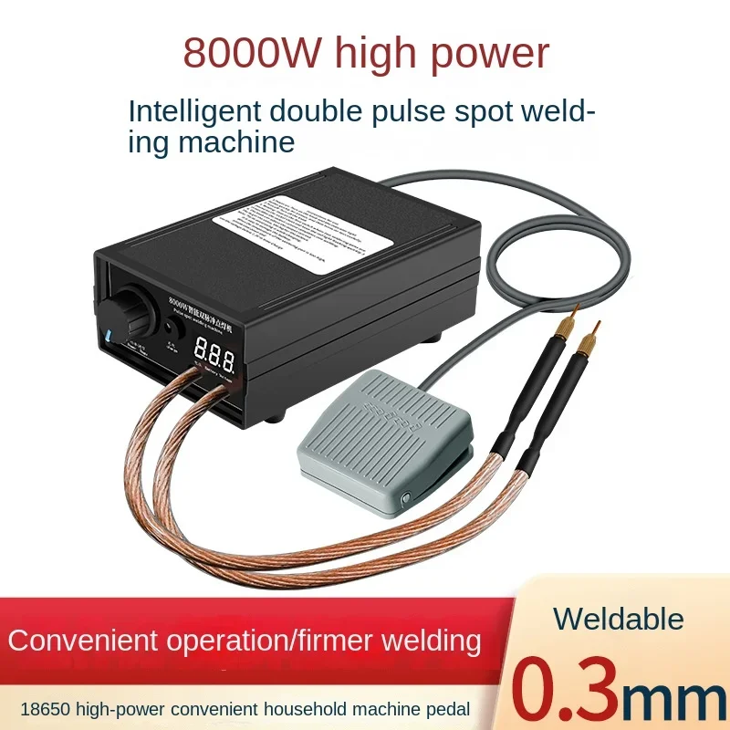 8000W high-power black pedal spot welder 18650 battery spot welder professional spot welding