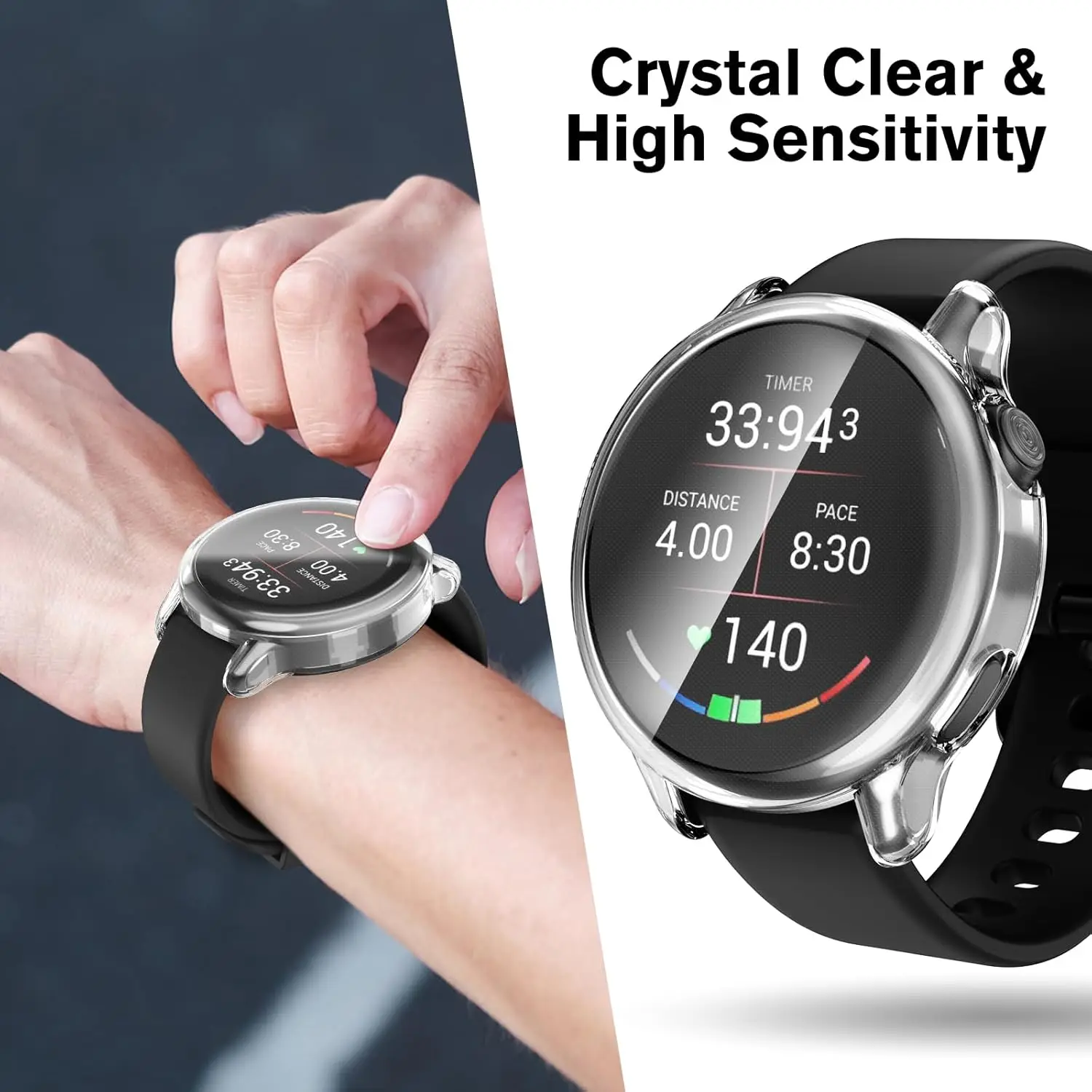 Soft TPU Case For Garmin VivoActive 6 Screen Protector All-Around Protective Cover Shell For Garmin Active 6 Bumper Accessories