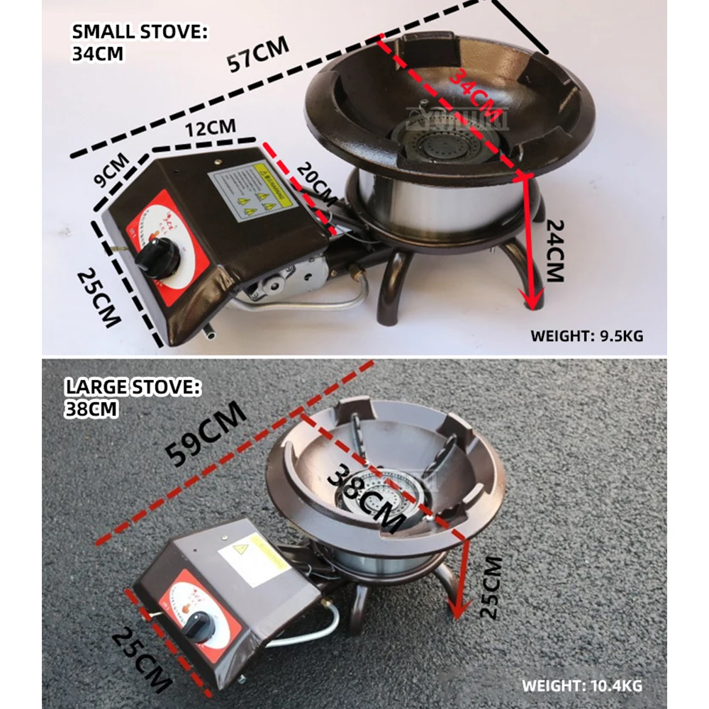 موقد قلي موفر للطاقة، موقد نار شرس للمطاعم مع منفاخ لأجهزة المطبخ، موقد ووك