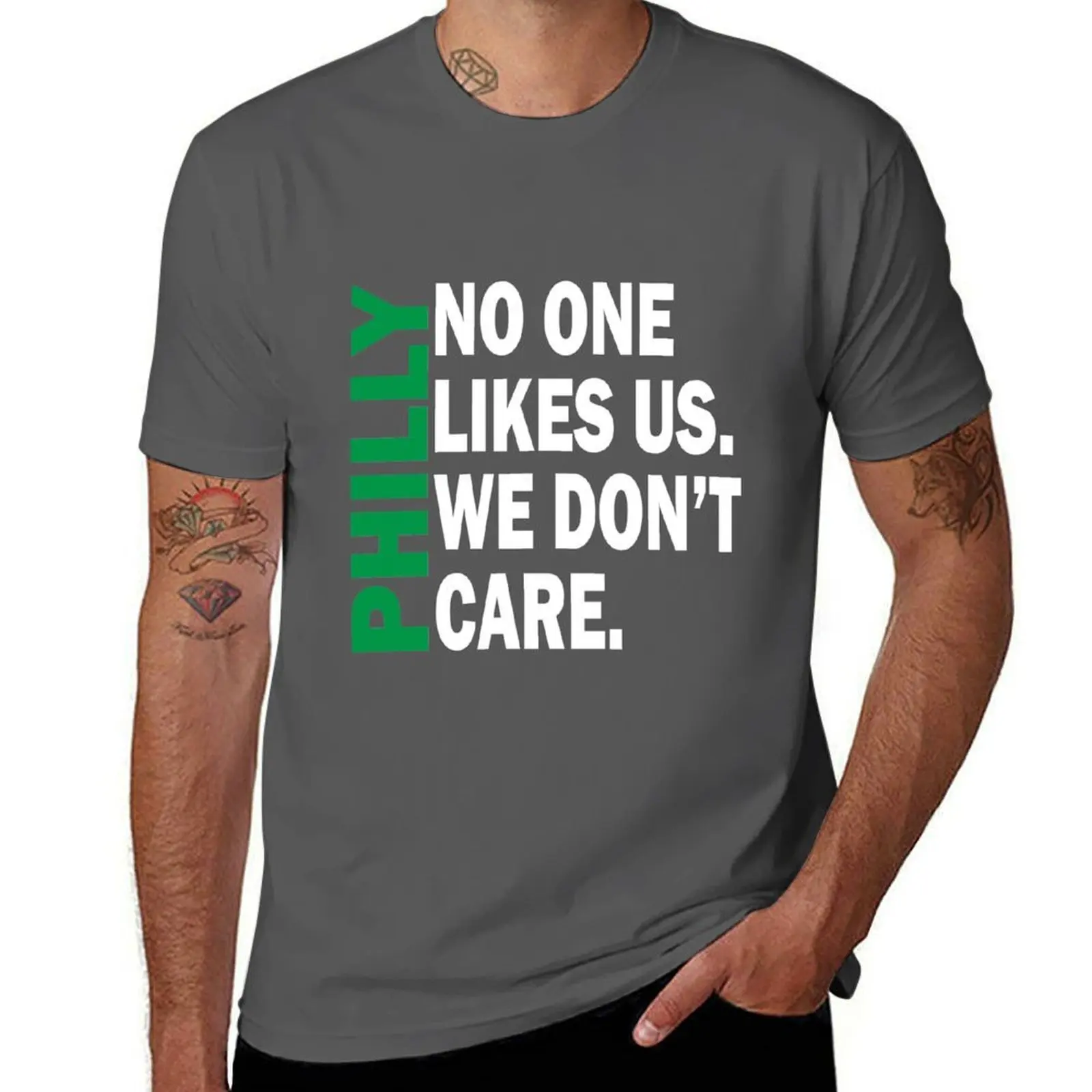

Likes Don't We are Us One Philly philly Care,we No T-Shirt Casual Trendy Streetwear Tee Shirt