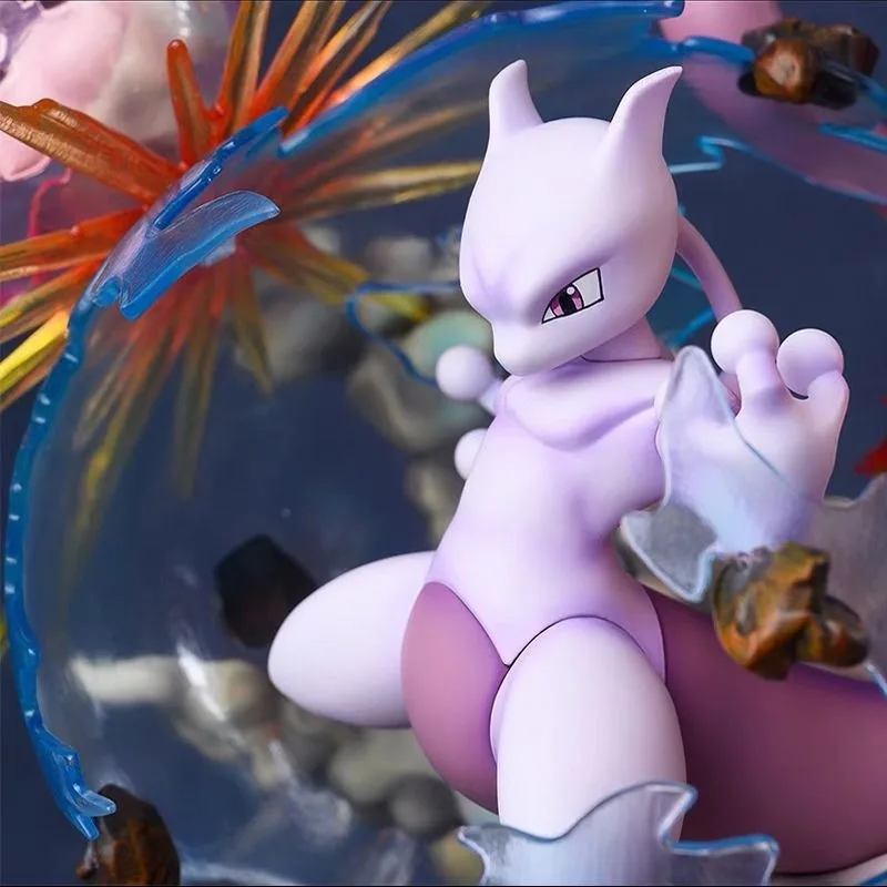 Figurka akcji Pokemon Mewtwo Strikes Back, 40 cm, duża ręka, model z PVC, ozdoba na biurko, dekoracja, prezent świąteczny, zabawki dla dzieci.
