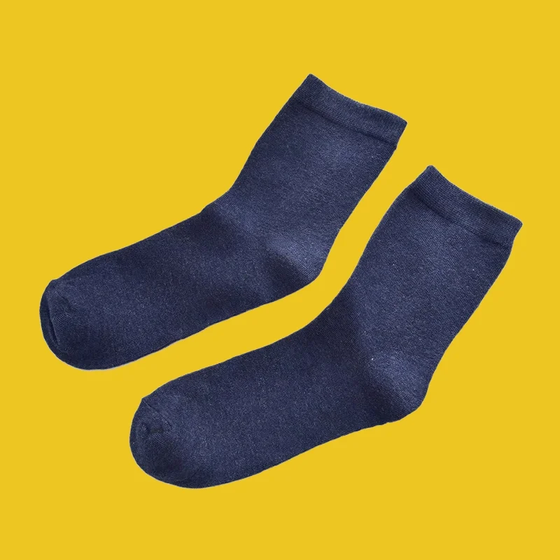 Chaussettes rétro en coton pour hommes d'affaires, tube moyen, simple, japonais, printemps, été, document solide, 5/10 paires, ins