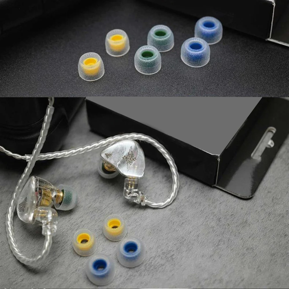 Exquisite-3 Pairs Wide Bore Ear Tip, Replacing Eartips, In-Ear Earphones Silicone Noise Isolating Grade Earplugs