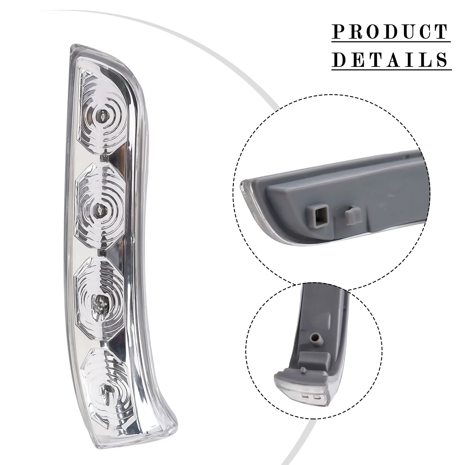 

LEFT Rearview Mirror LED Turn Signal Indicator Light for Hyundai For I30 2009 2012 Model 876142L600 Amber Light DC 12V Plastic