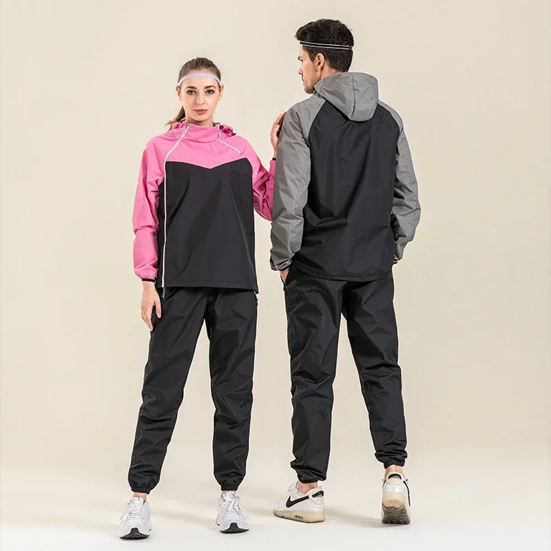 Sauna Suit Unisex Gym Clothing Set Men Full Body Sweating Sportswear Women Boxing Training Running Fitness Weight Loss Tracksuit