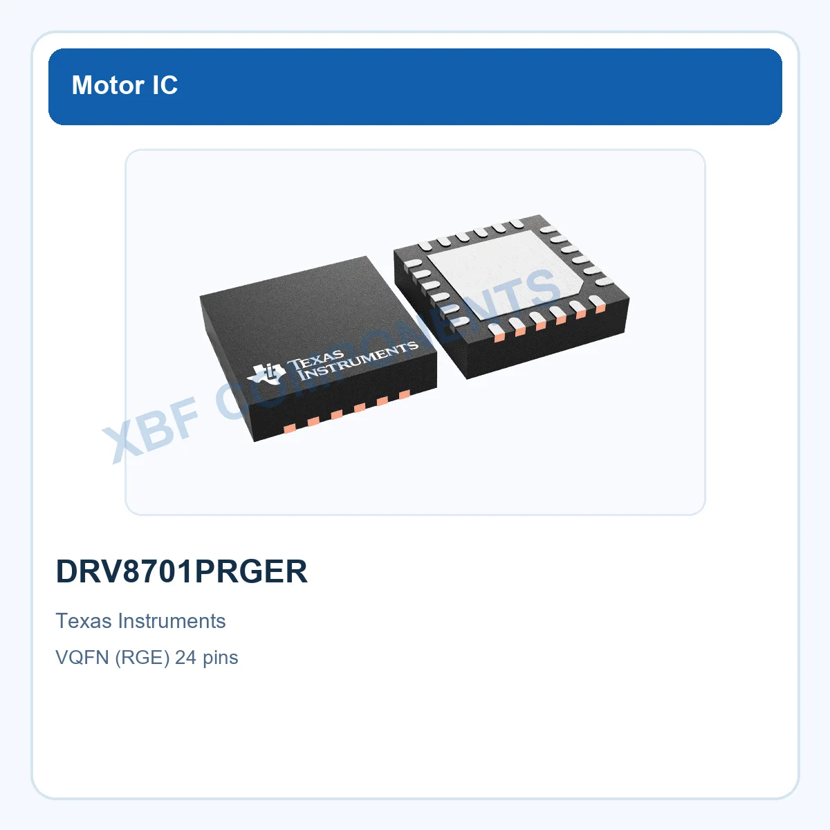 DRV8701PRGER Texas Instruments Motor / Gate Driver IC 47-V VQFN (RGE) 24 pins