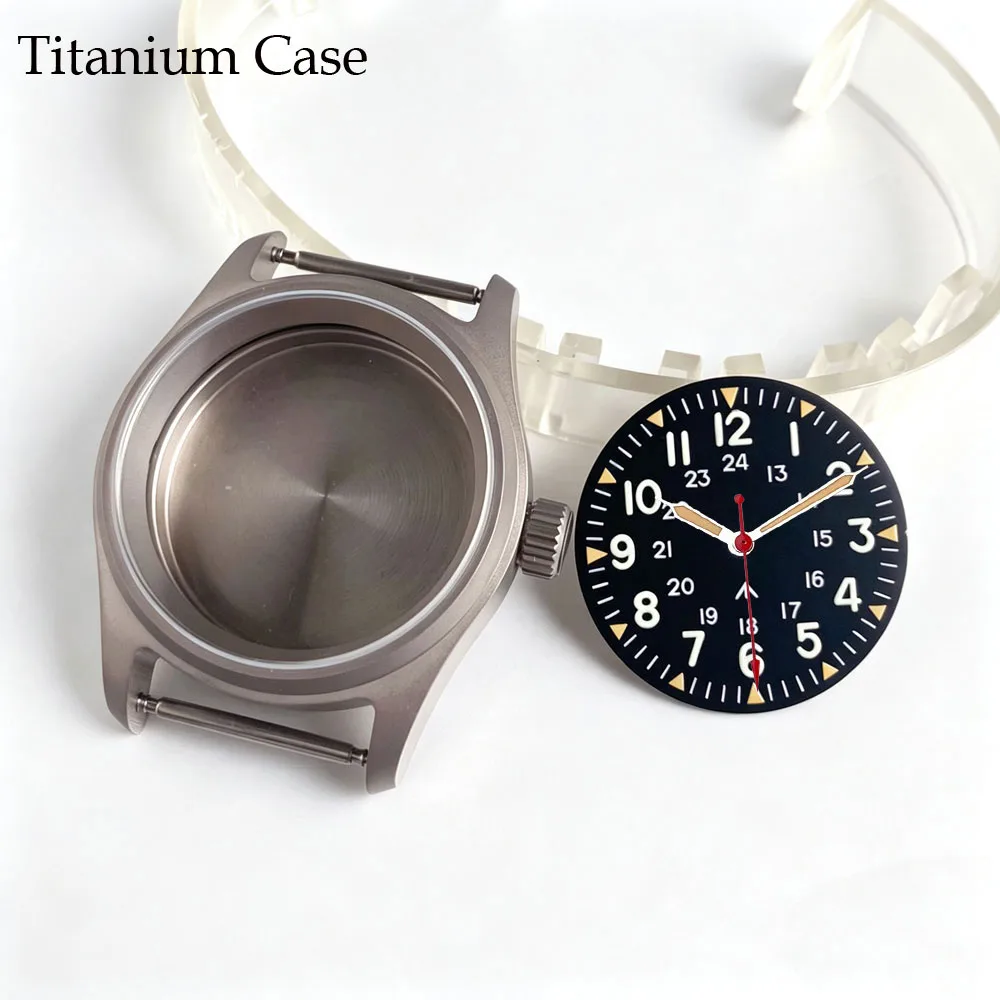 Tandorio 36mm Sapphire Glass Titanium/Stainless Steel Men Watch Case Face For NH35 ETA2824 PT5000 VH31 20ATM Diver Watch Case