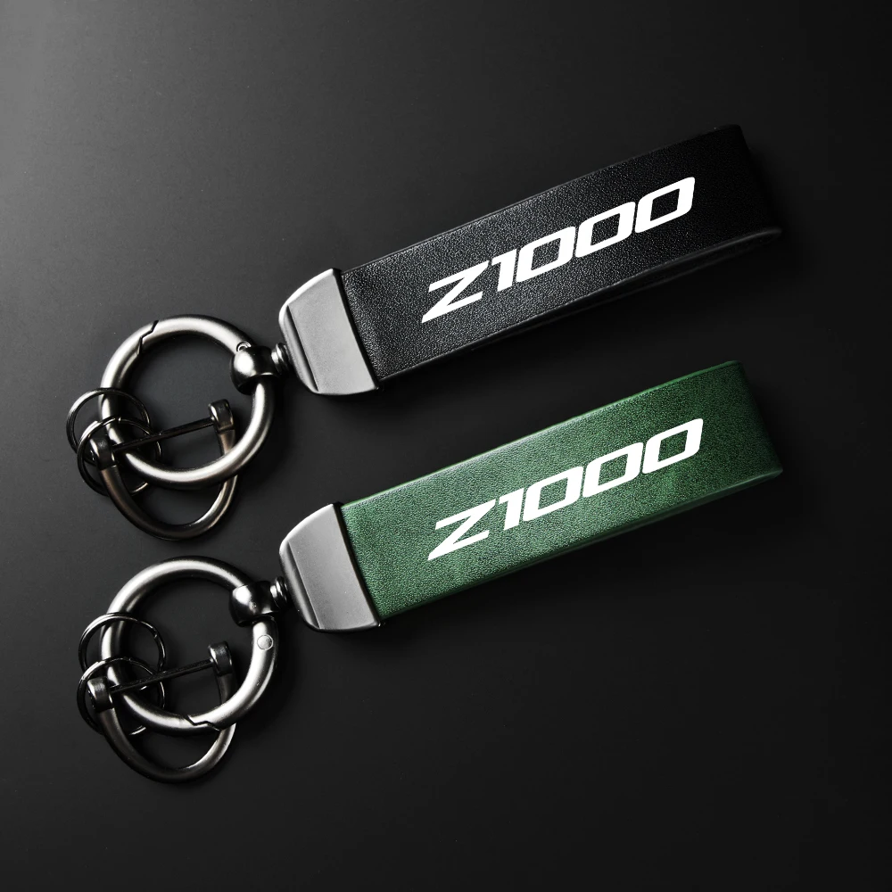 

For Kawasaki Z1000 2019-2024 Holder Carbon Leather Keyring Motorcycle High-Grade leather Keychain Accessories 2020 2021 2022