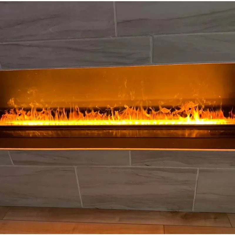 

Water Vapor Steam Atomizing Mist Insert Electric Fireplaces Neon Flame Decorative Led 3D Black Custom Eco-friendly