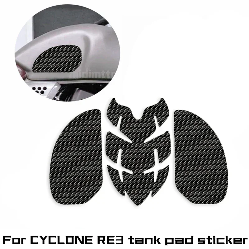 

New motorcycle anti slip fuel oil tank pad protector side knee grip sticker pads for Cyclone cyclone Re3 2021