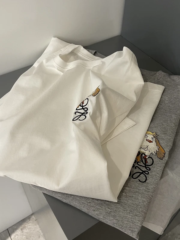 

Футболка Taka 0 с вышивкой в ​​виде собаки, из чистого хлопка, белая, повседневная одежда для всех сезонов, молодежная мода