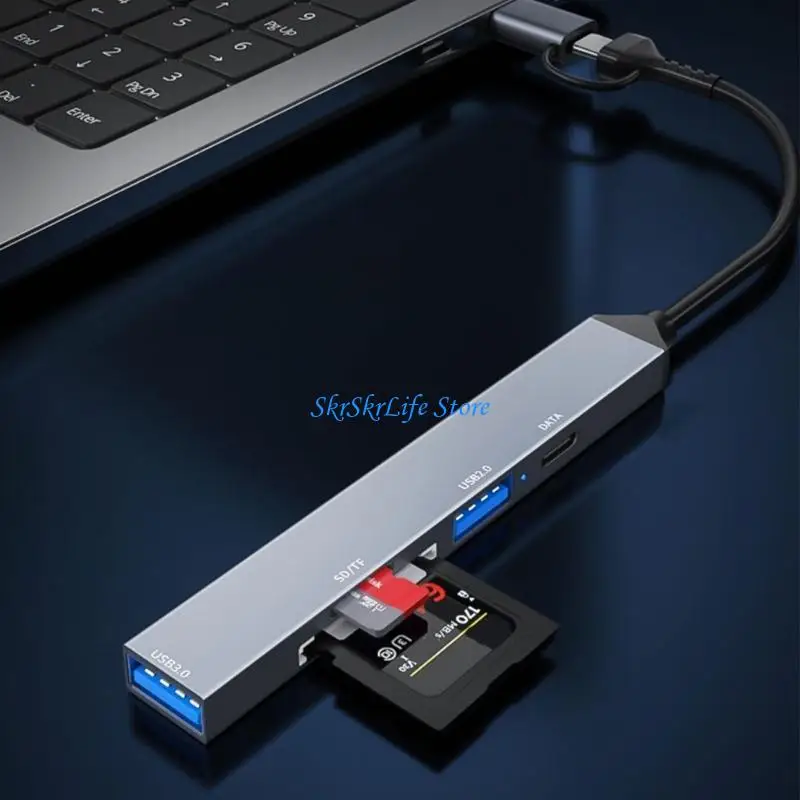 

E65E Multi functional USB and Type C Hub Expand Your Computer Connectivities with This 5 in 1 Hub Connectivities Solution