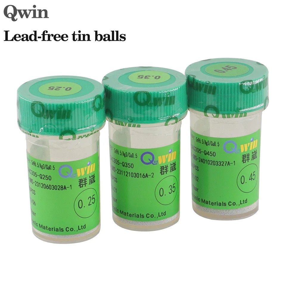 

250,000pcs/bottle BGA Lead Free Solder Balls 0.2mm 0.25mm 0.3mm 0.35mm 0.4mm 0.45mm 0.5mm Solder Balls Set for Chip Maintenance