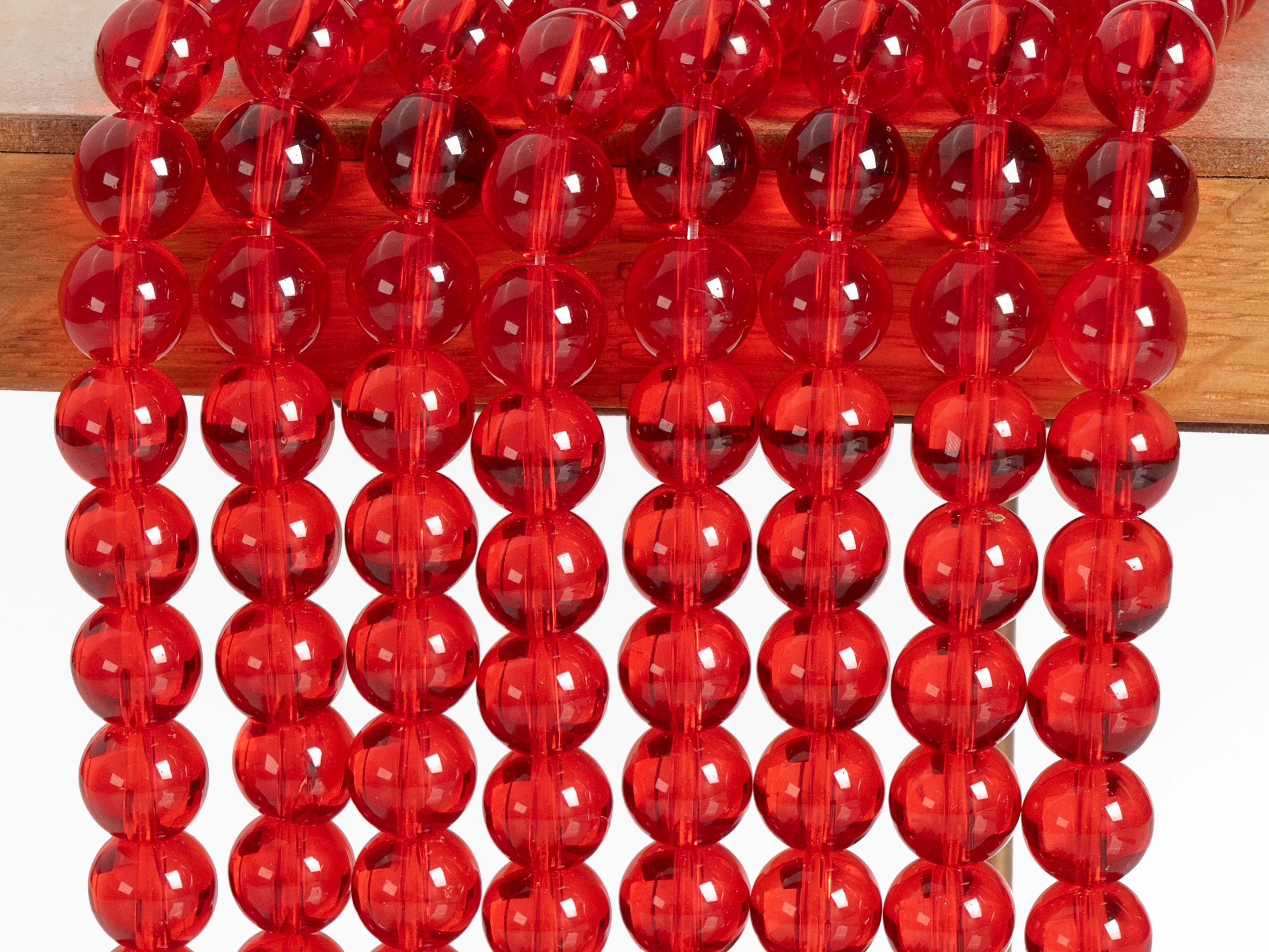 Red glass crystal beads loose beads Smooth Round Shape Size Options 4/6/8/10/12mm for DIY Jewelry Accessories Making