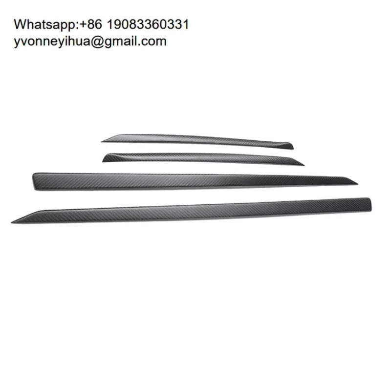 

For Tesla Model S 2021-2023 4 Pcs Dry Carbon Fiber Interior Door Handle Trim Cover
