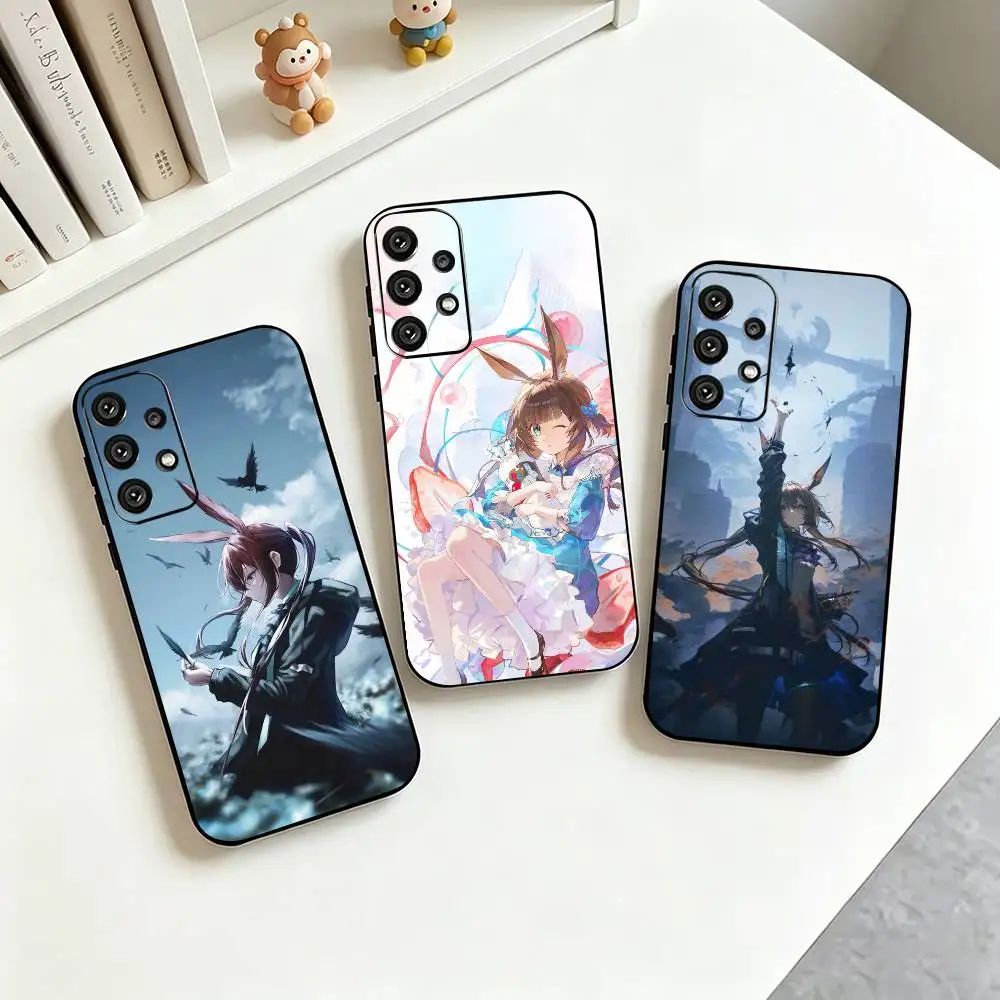 A-Amiya Arknights  Phone Case For Samsung S25,S24,S21,S22,S23,S30,Ultra,S20,Plus,Fe,Soft Silicone Black Cover