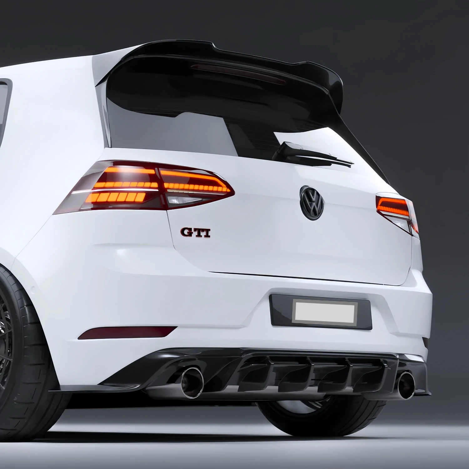 

Gloss Black 2 Gen Oettinger Style Rear Roof Spoiler Wings Fit VW Golf 7 MK7 GTI GTD R TSI TDI R-Line 2013-2020 Tuning Bodykits