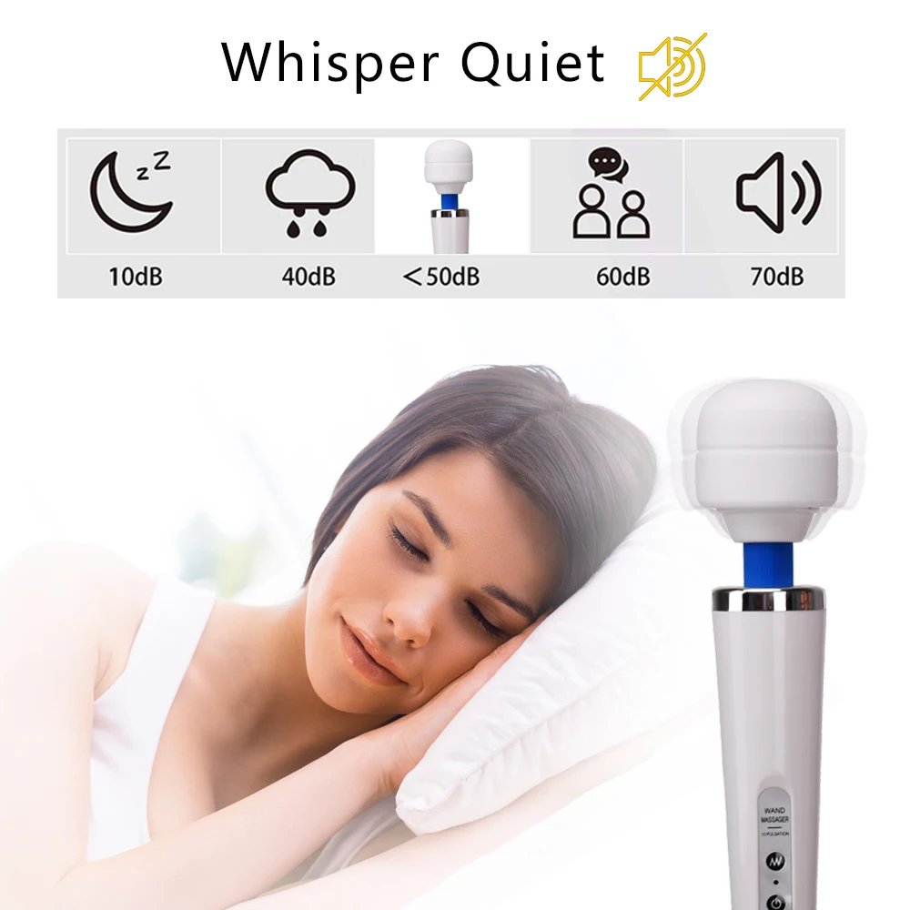 Silicone material multifunctional massage stick 10-frequency powerful vibrator USB charging large vibration massage stick