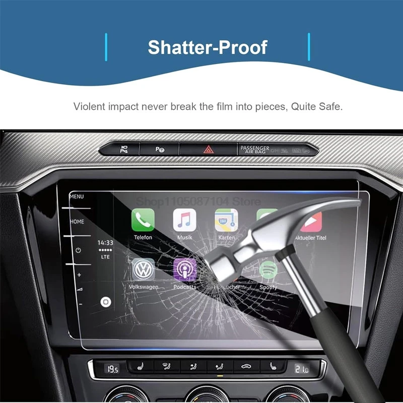 Tempered Glass For Volkswagen VW Passat B8 GTE Variant Alltrack 2018-2022 2023 Car GPS Navigation Screen Accessories