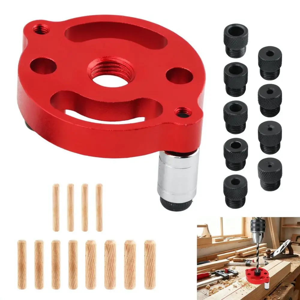 Dowel Jig Drill Guide Positioning Kit For Accurate Woodworking Hole Boring Carpentry Repair Accessory Toolset