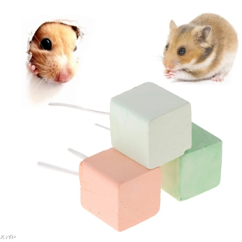 Hamster Teeth Grinding Stone Mineral Rabbit Cube Hang for Small Pet Animal