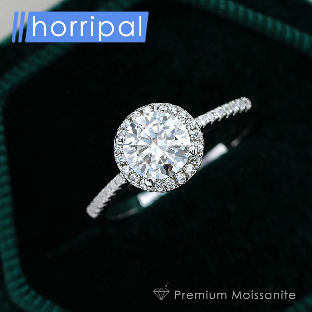 

2ct/3ct Moissanite Rings for Women Halo Wedding Band 925 Sterling Silver GRA Certified Fine Jewelry Moissanite Engagement Rings