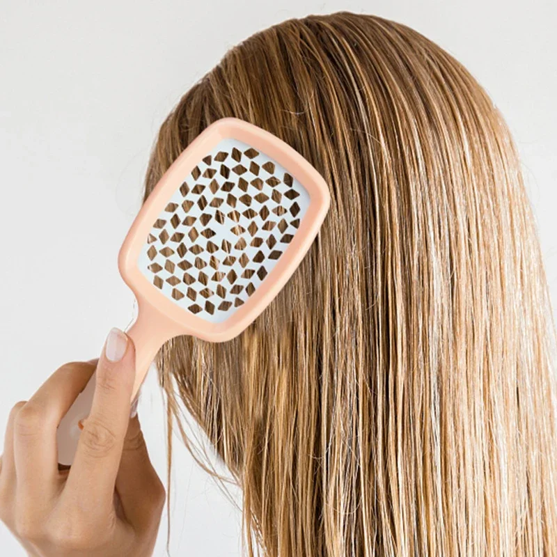 Fluffy Shape Comb Mesh Comb Hairdressing Hair Smoothing Honeycomb Dry and Wet Hollow Comb