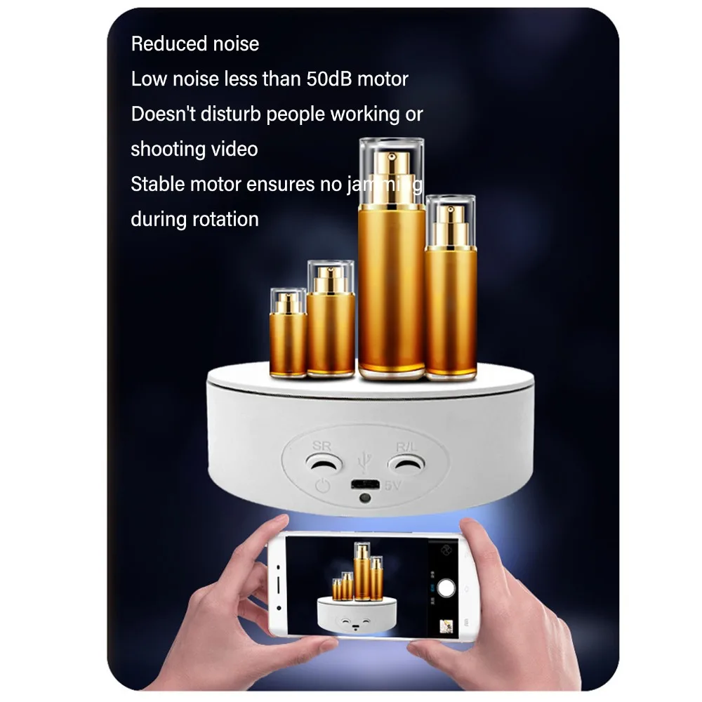 

Product Display 5 Inch Rotating Display Stand 360 Rotation Electric Turntable Display Turntable Exhibition Halls