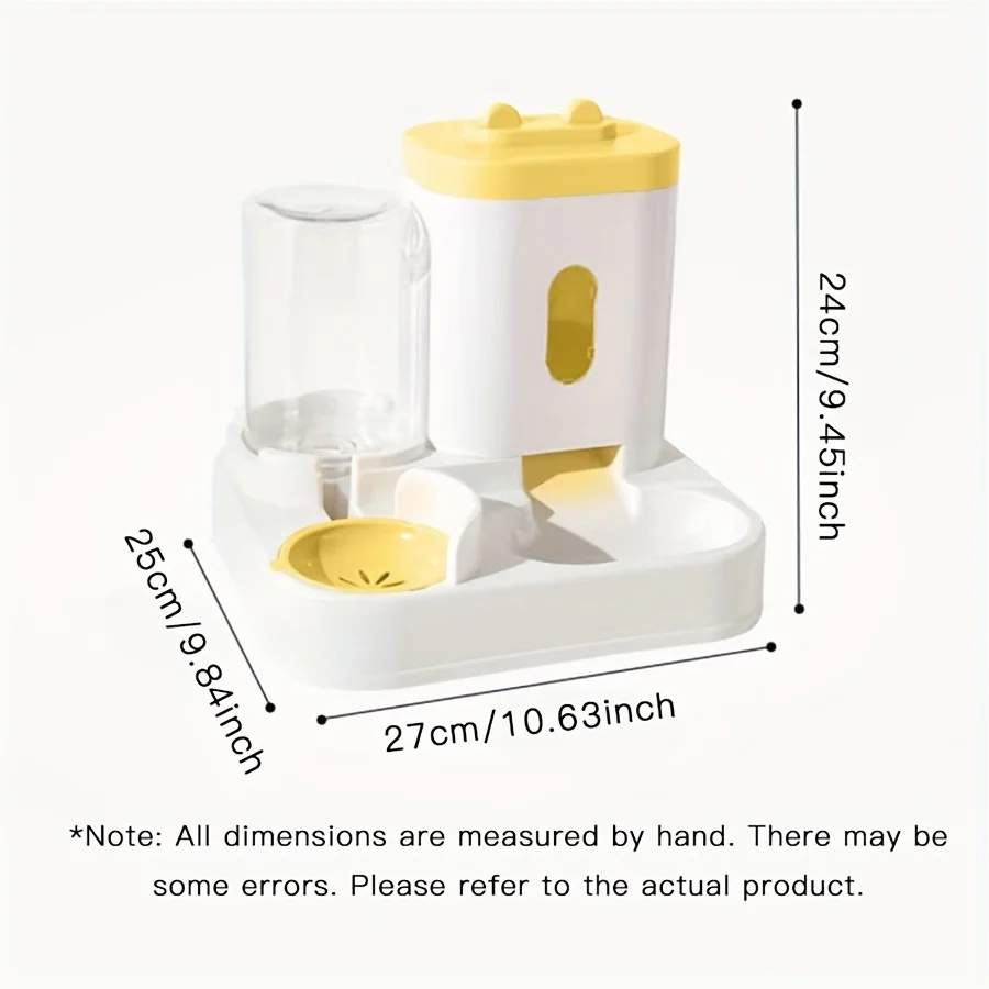 Automatic Feeder Cat Dog Food Bowl With Water Fountain Pet Large Capacity Raised Stand Dish Bowl For Cat Drinker Accessories