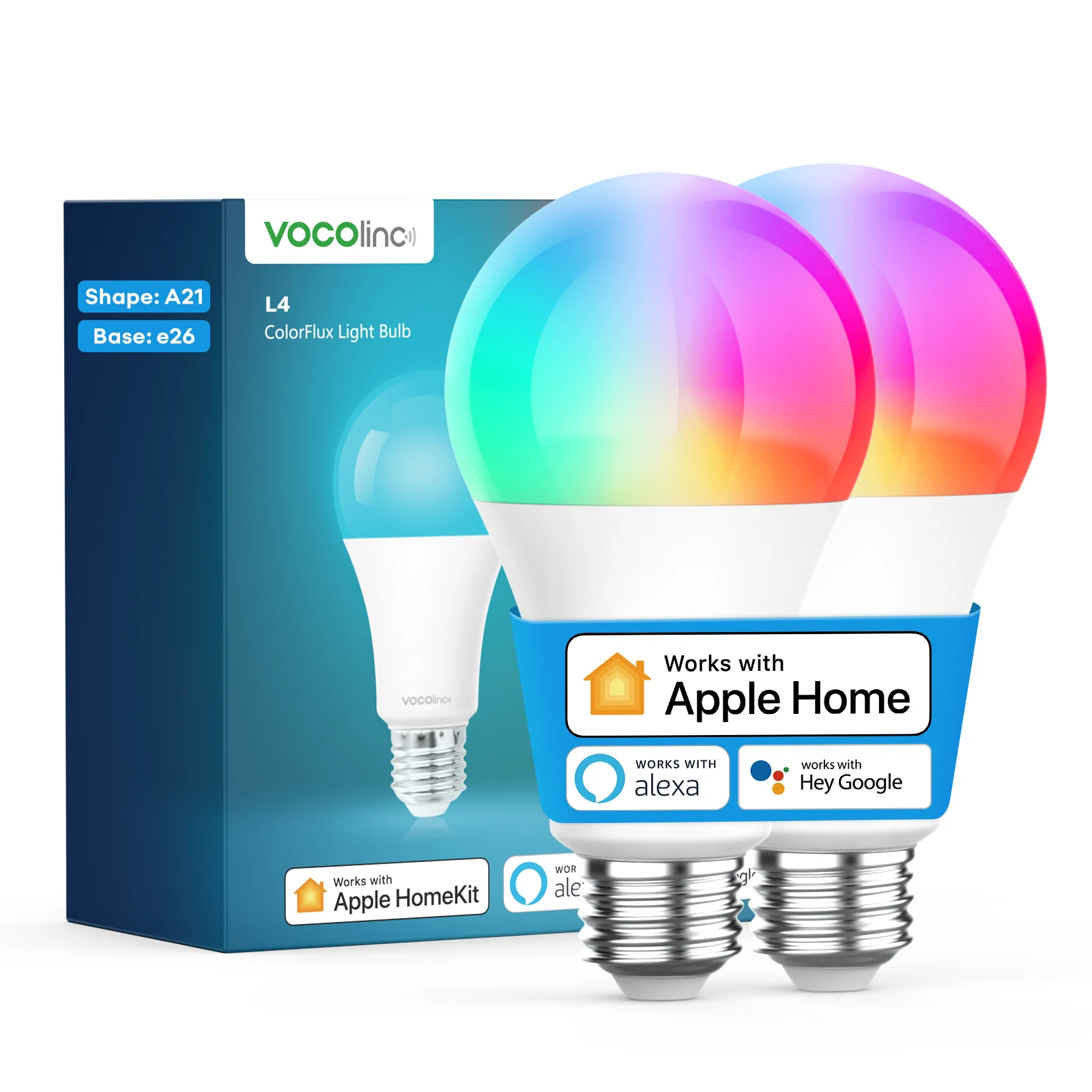 VOCOlinc Smart Bluetooth Led Bulb Dimmable Light lamp 9.5W E27 TUYA Bulbs Party Light Color Adjustable Dimmer Alexa google Voice