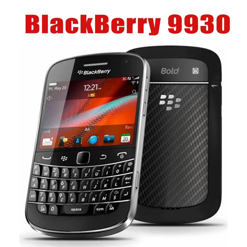 Original Unlocked BlackBerry 9930 3G Mobile Phone 2.8'' Bold Touch Cell Phone 8GB 5MP QWERTY Keyboard BlackBerry OS Smartphone