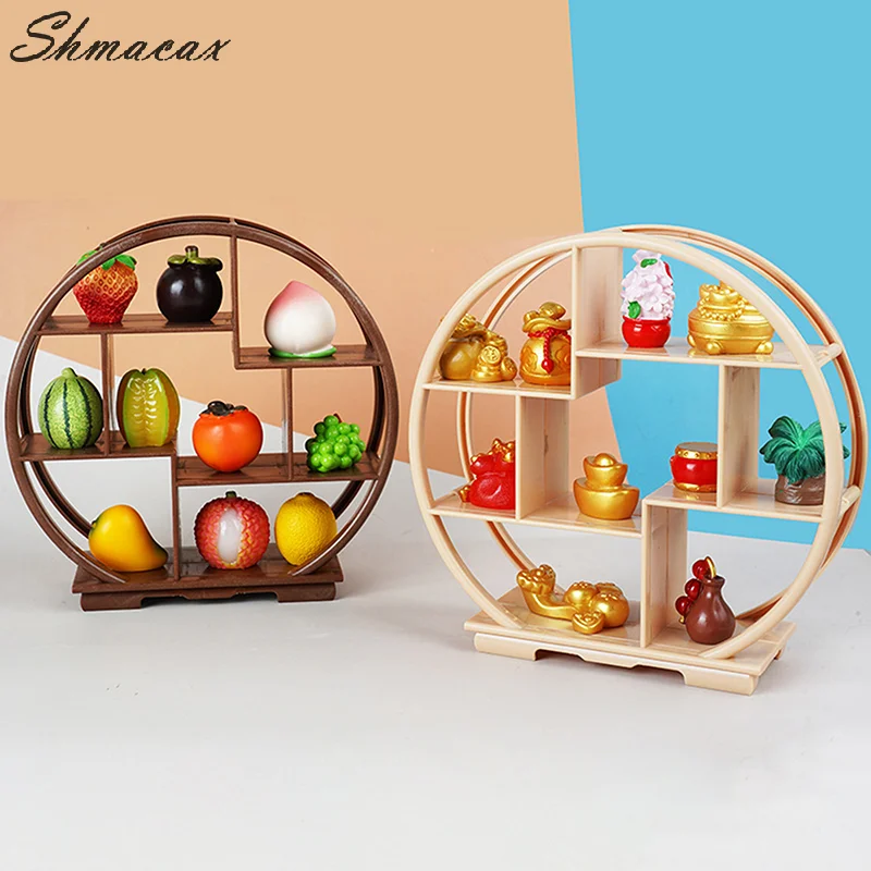 1PC Dollhouse DIY Accessories Miniature Bogu Empty Shelf Mini Display Stand Storage Rack Model Toy Scene Decoration