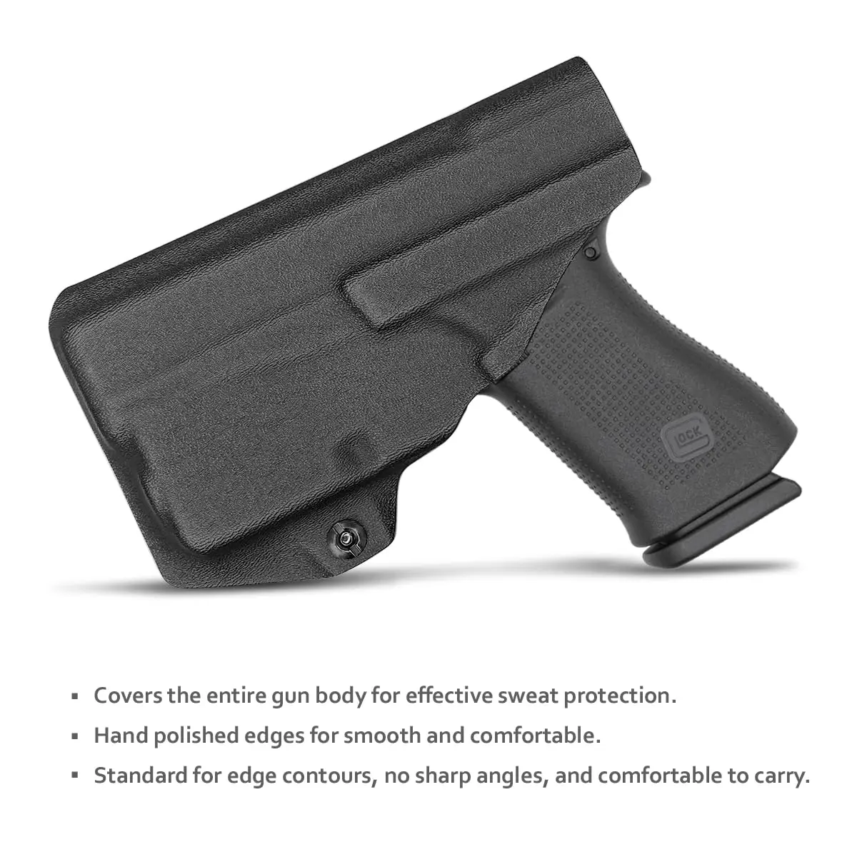 POLE.CRAFT IWB Kydex Holster Custom Fits: Glock 43X TLR6 Laser Light Pistol - Inside Waistband Concealed Carry G43X TLR6 Holster