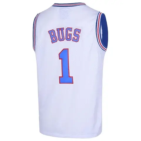 2026 New AA 1 Bear House Anime Costume Movie Space Jam # 1 BUGS Cosplay Tune Squad Bunny Basketball Jersey Halloween Shirt w1a